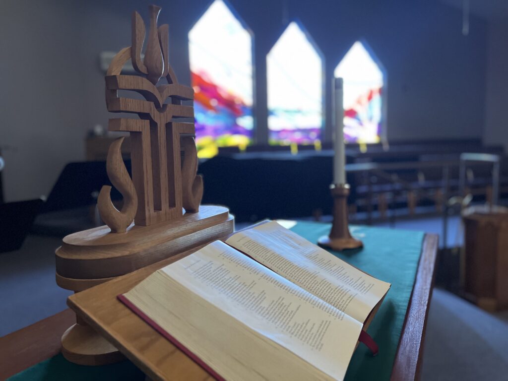 Image of Bible in our church